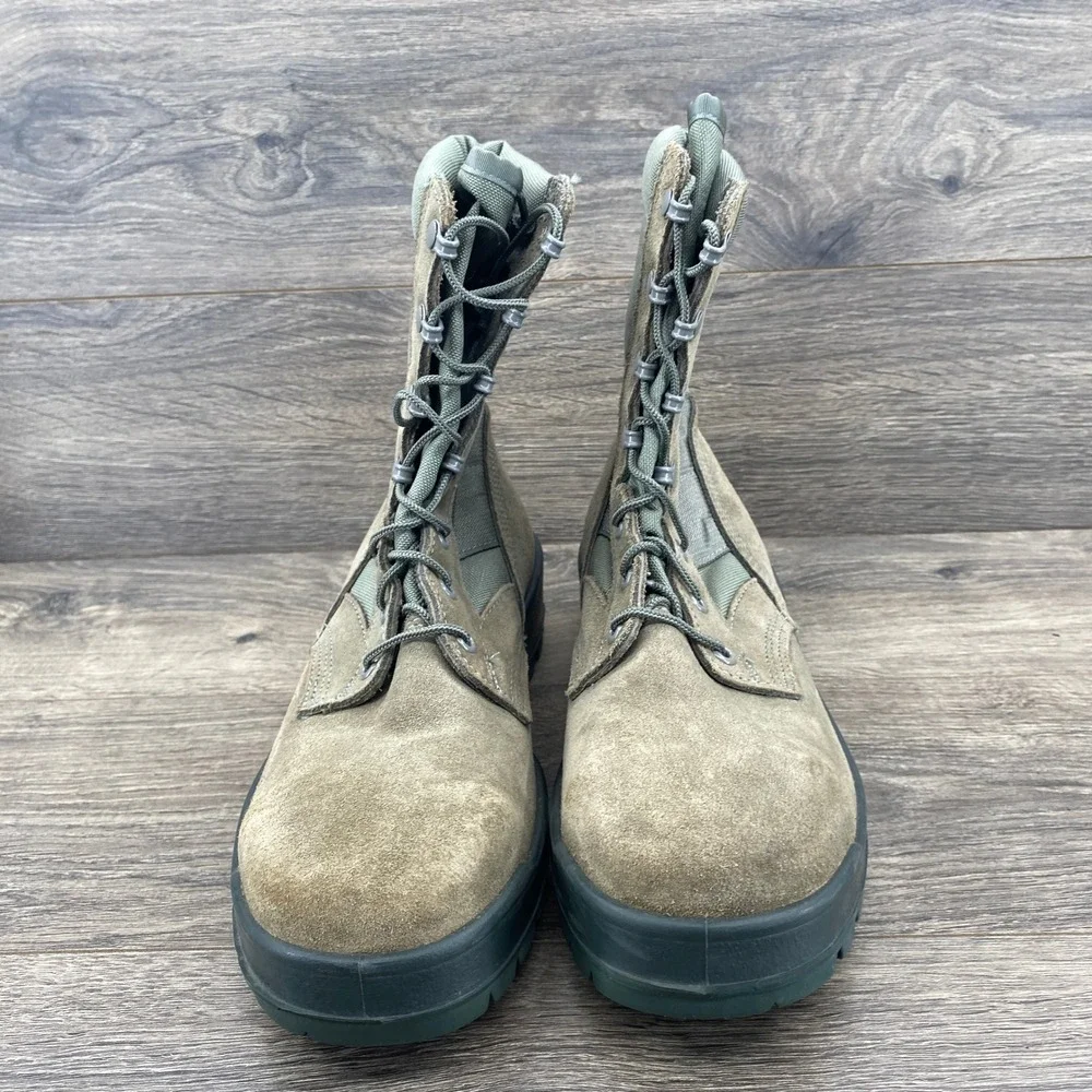 Belleville Tactical Combat Boots Mens 8.5 R Sage Green Suede Vibram ASTM F2413